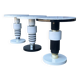 table d'appoint en céramique et marbre de style Memphis par Casalto 2