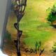 Pair of vintage Basque pottery – glazed ceramic – signed G. Defly