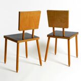 Two rare demountable plywood chairs by Axel Kufus model Stöcke for Atoll