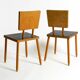 Two rare demountable plywood chairs by Axel Kufus model Stöcke for Atoll