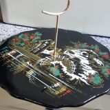 Vintage Longwy enamel cheese platter