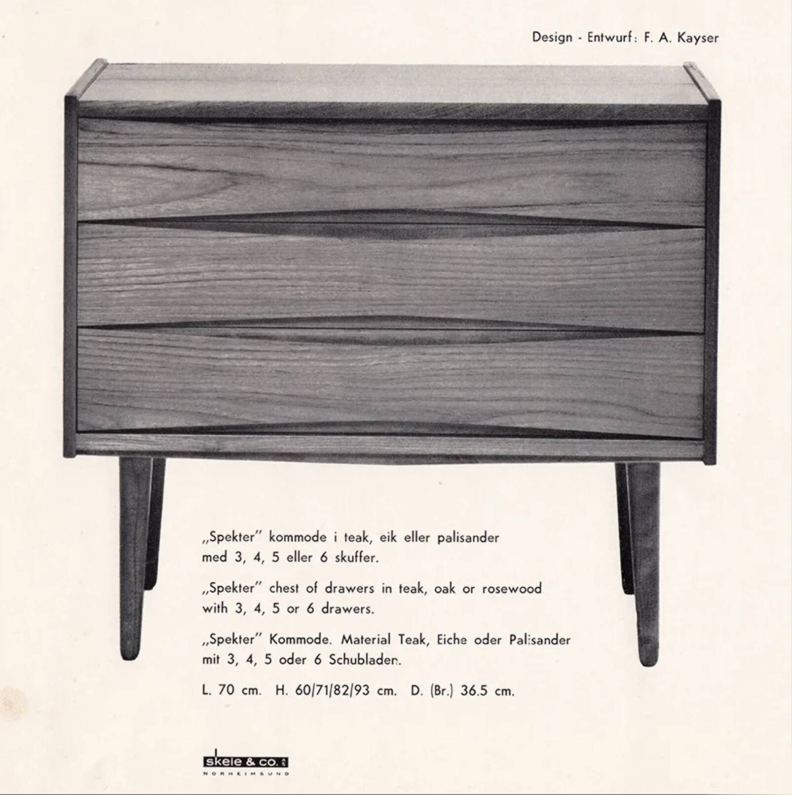 1960s Danish "Spekter" Side Chest In Rosewood By Fredrik Kayser