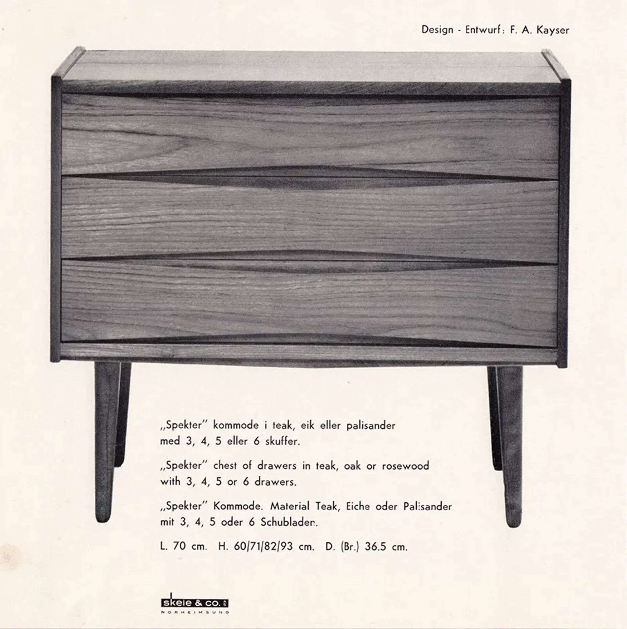 Commode d'Appoint "Spekter" Danoise des Années 1960 en Palissandre par Fredrik Kayser