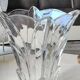 Large stylish crystal vase, floral/palm shape. High 30 cm