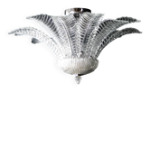Vintage Palmette Chandelier in Handmade Murano Crystal, Italy, 1985
