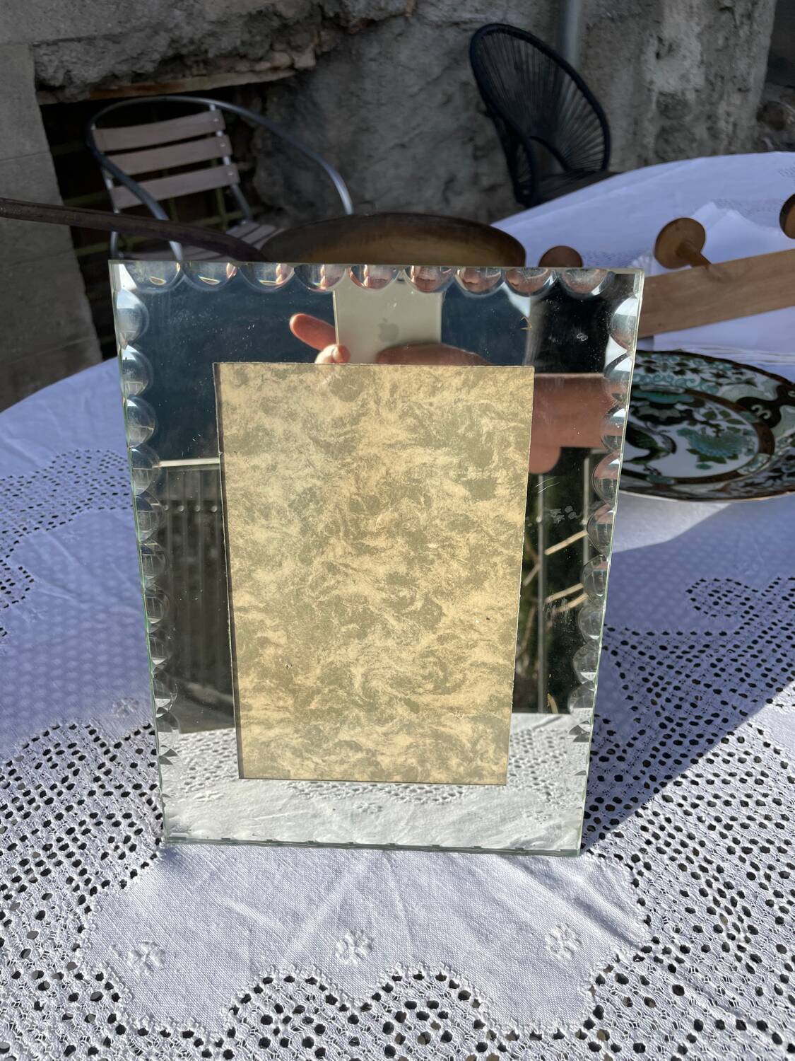 Vintage mirror photo frame
