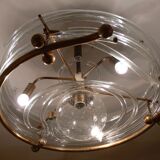 Vintage glass and brass ceiling light