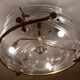 Vintage glass and brass ceiling light