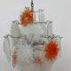 Mid-Century design glass disc chandelier by Vistosi, 1970s