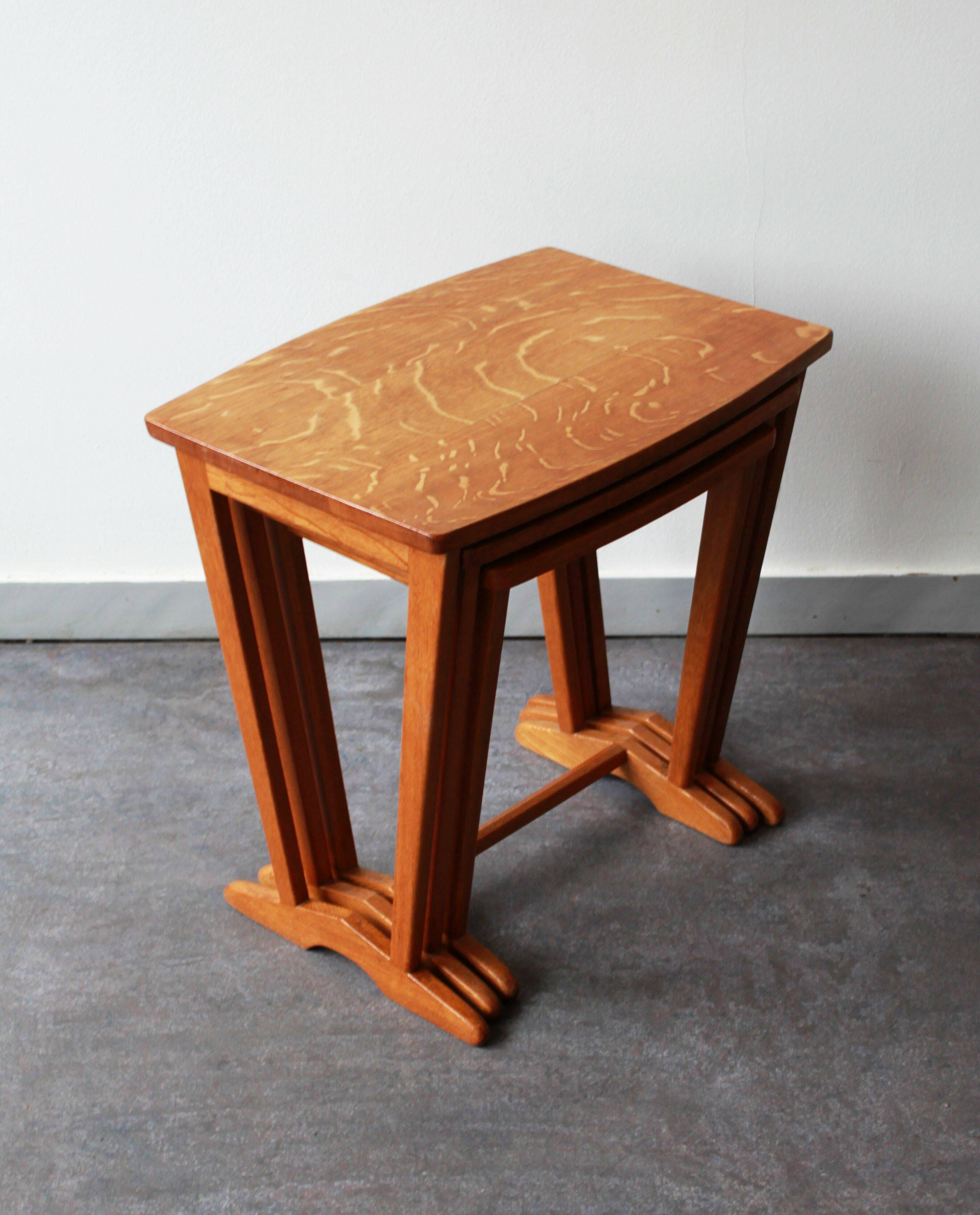 Set of 3 nesting tables, Denmark, 60s.