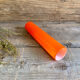Vase tube vintage en verre orange
