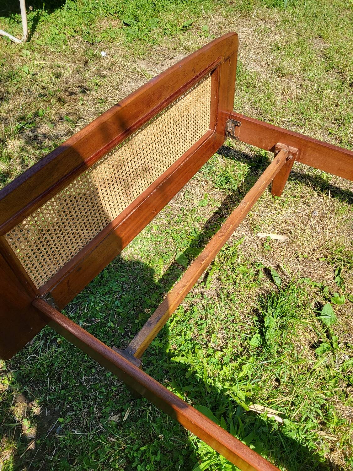 Roger Landault cane bed, 1960s