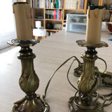 Set of 2 foot bedside lamp