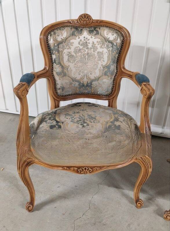 Pair of Louis XV Cabriolet Armchairs in Walnut – 18th Century Style