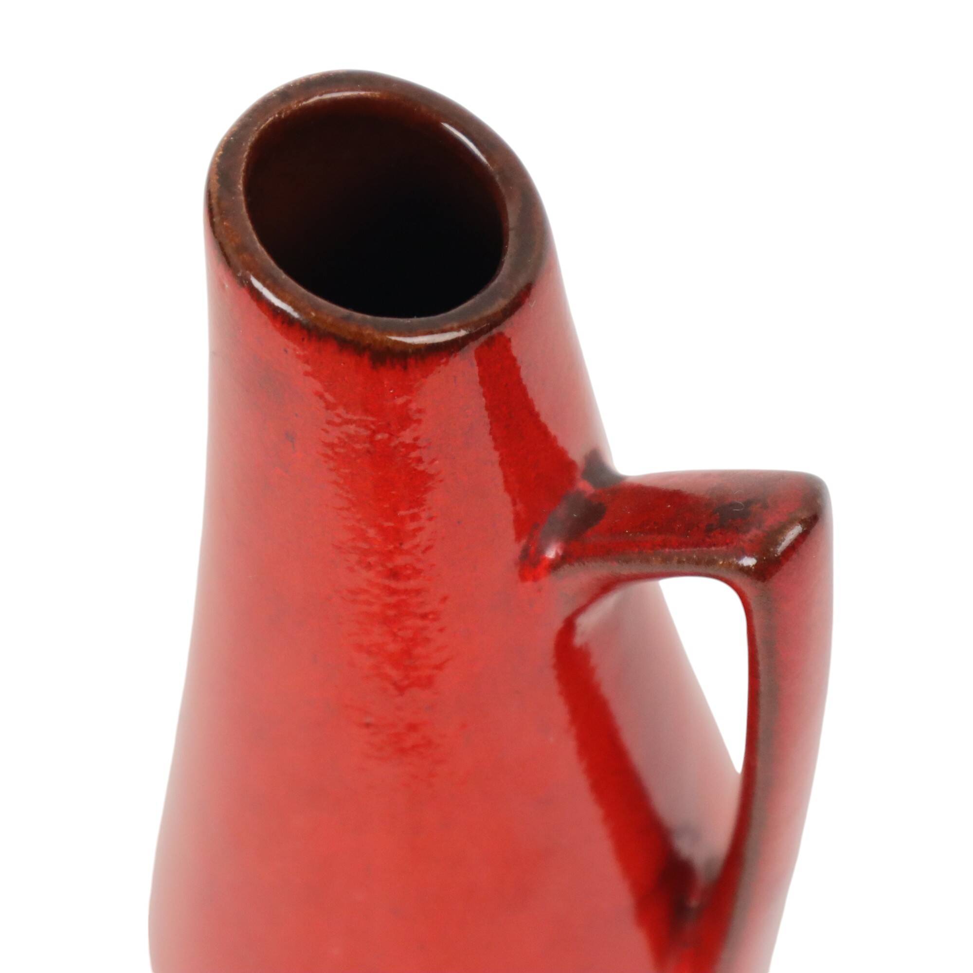 Rare Red Design Vase By Heinz Siery West Germany 271-22