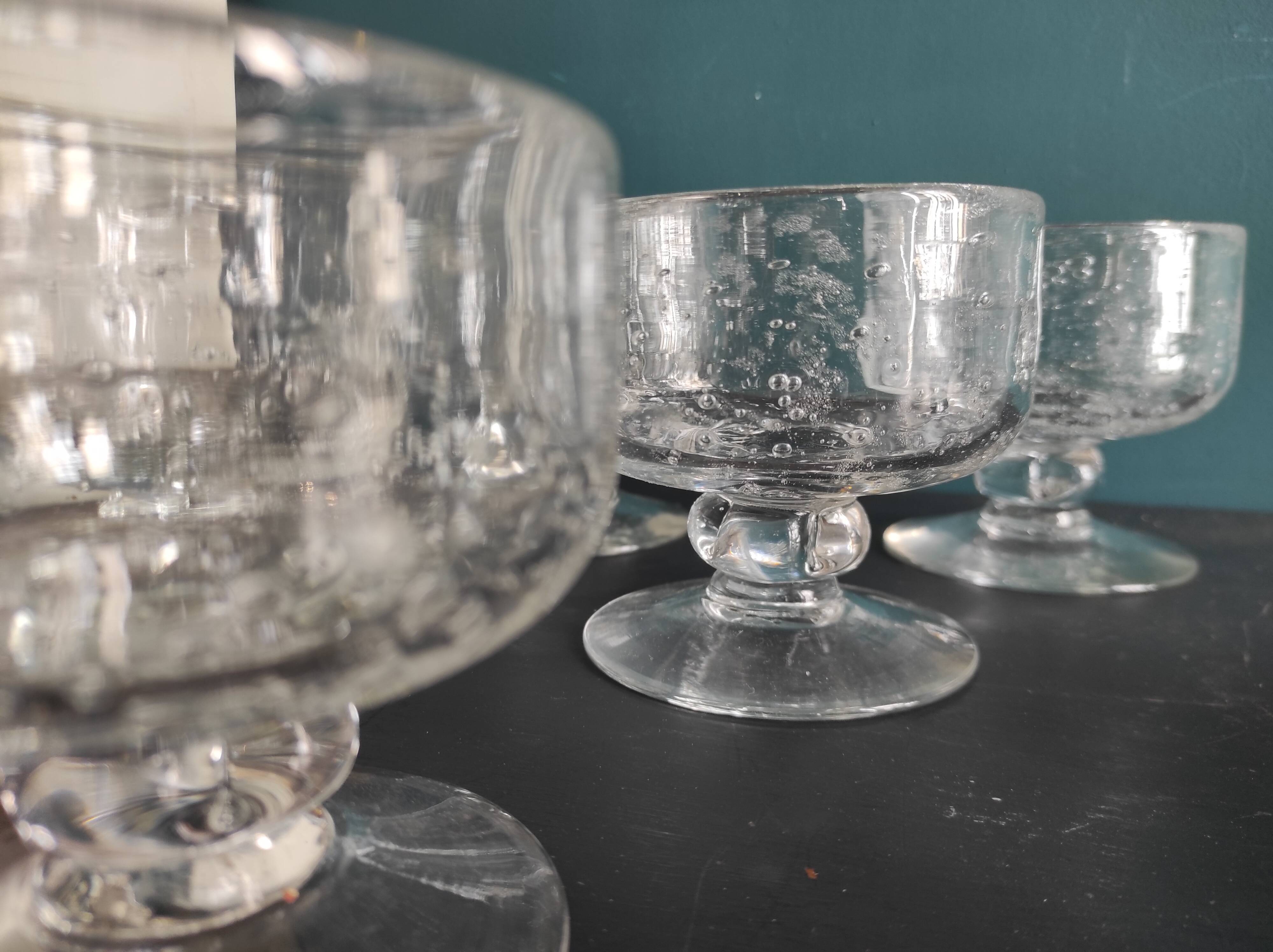 Vintage French set of 6 cups from Biot