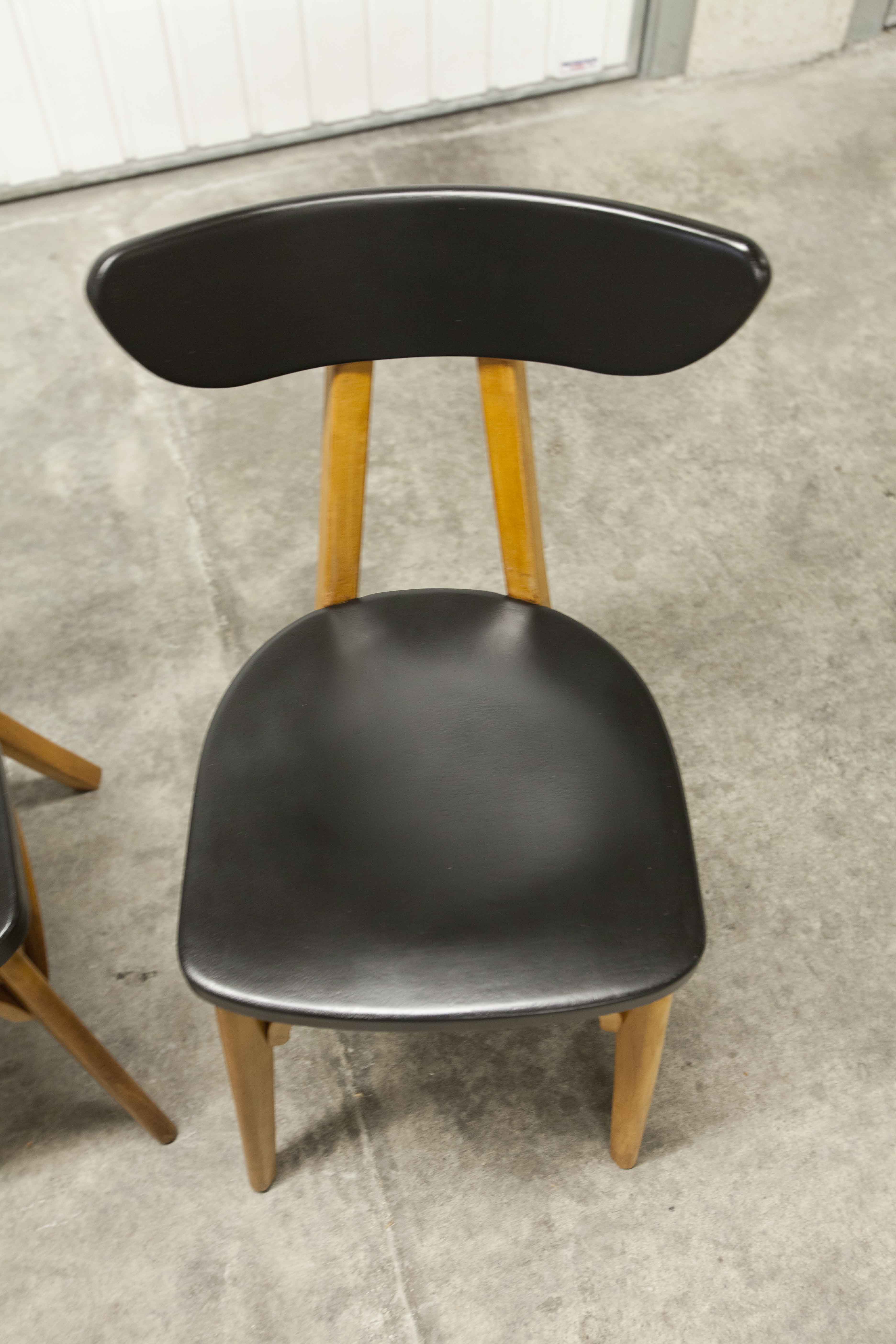 Set of 6 restored Luterma "banana" chairs