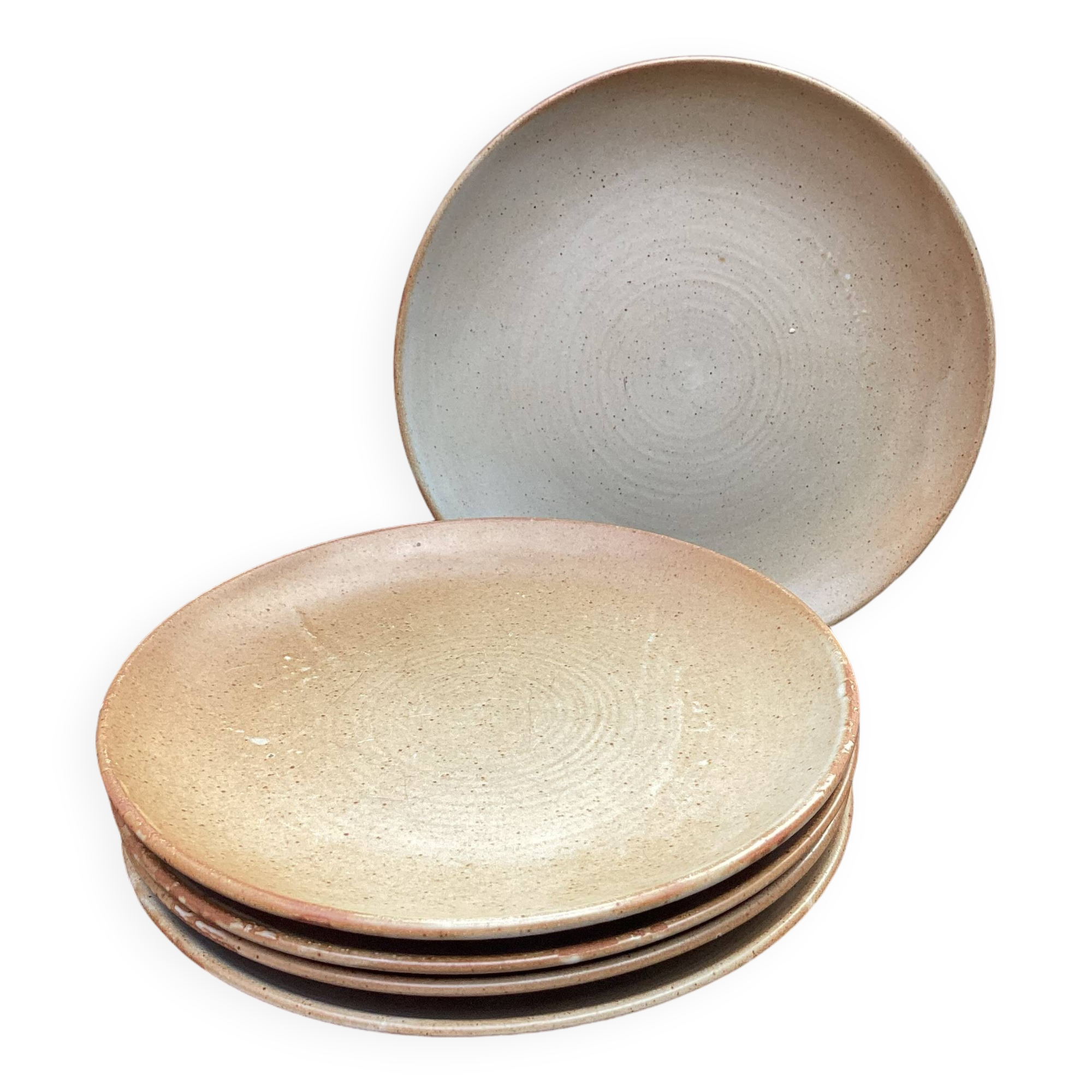 5 Village CNP stoneware dessert plates