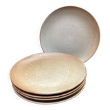 5 assiettes à dessert en grès Village CNP
