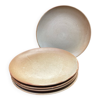 5 assiettes à dessert en grès Village CNP