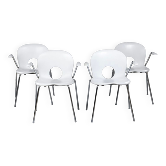 Suite de 4 chaises empilables Raul barbieri