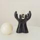 Vintage Italian ceramic and opaline lamp from the 80s