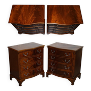 Large Wooden Bedside Tables, Set of 2