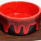 Scandinavian teak tray with 4 ceramic ramekins 1960