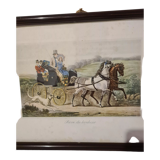Old painting carriage frame and glass