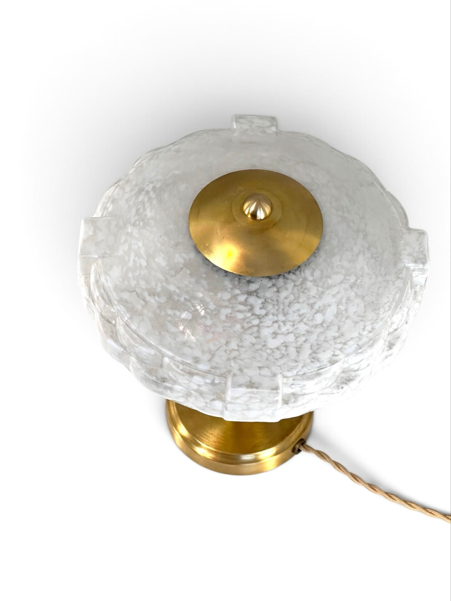 Table lamp in Skyscraper style • Clichy glass & brass