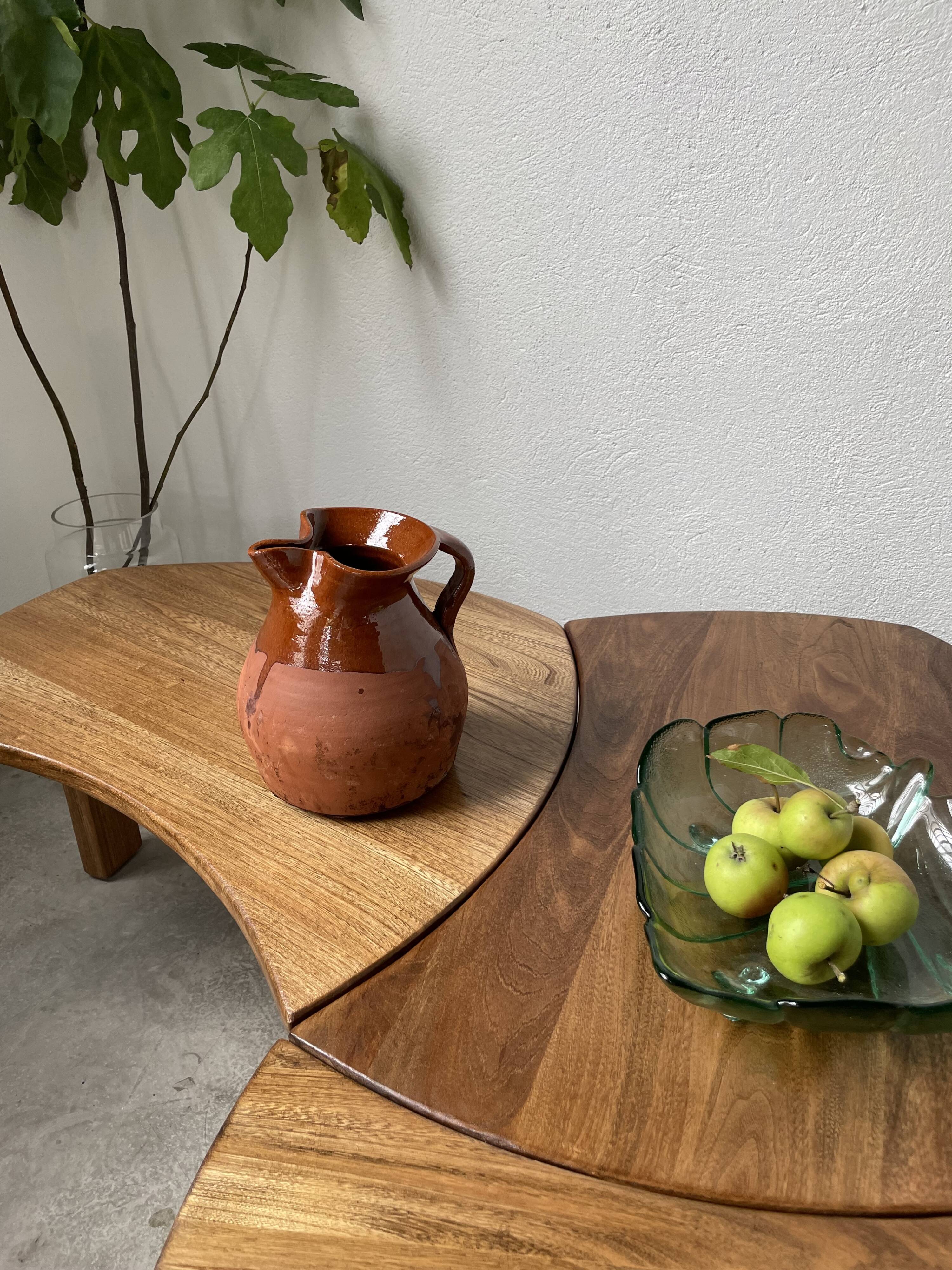 Tinted glass “leaf” dish