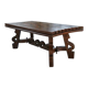 Rustic oak table with ceramic inlays by a student of Joseph Savina 1950s