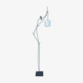 Hirondelle floor lamp by Patrice Gruffaz steel and bronze