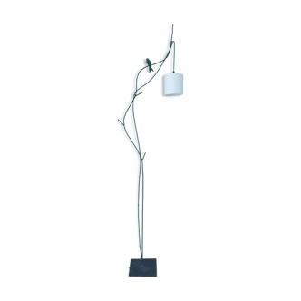 Hirondelle floor lamp by Patrice Gruffaz steel and bronze