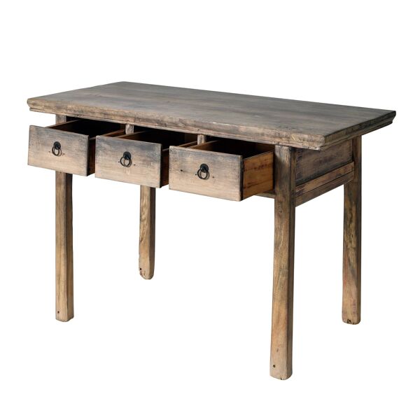 Longnan - Ancienne console chinoise en orme à tiroirs n°2