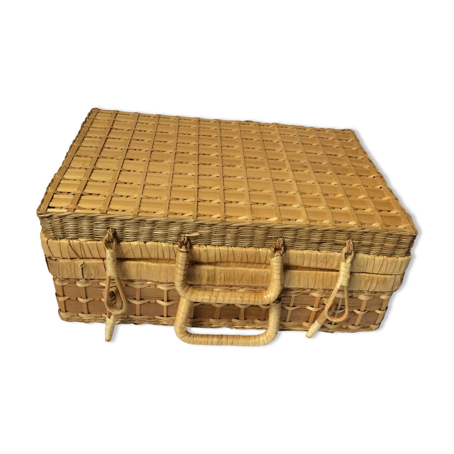 Vintage rattan/wicker case