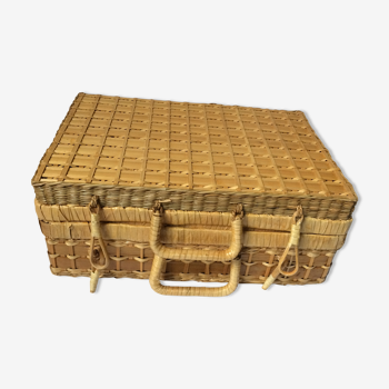 Vintage rattan/wicker case