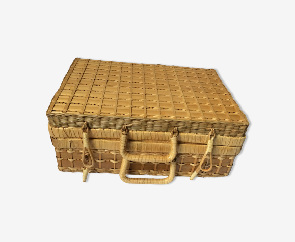 Vintage rattan/wicker case