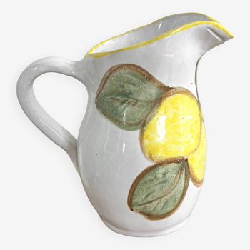 Lemon ceramic pitcher