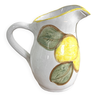 Lemon ceramic pitcher