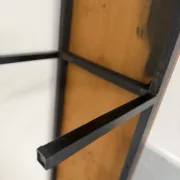 Large coffee table / modernist side table in wood and metal an60