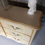 Commode double jaune pale