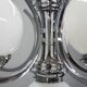 Grand lustre Art déco à 6 branches en chrome et verre, années 1930
