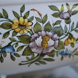 Tureen or vegetable dish in earthenware by Lallier in Moustiers