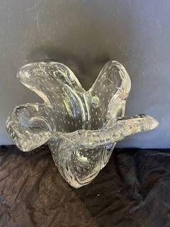 Large Schneider crystal vase