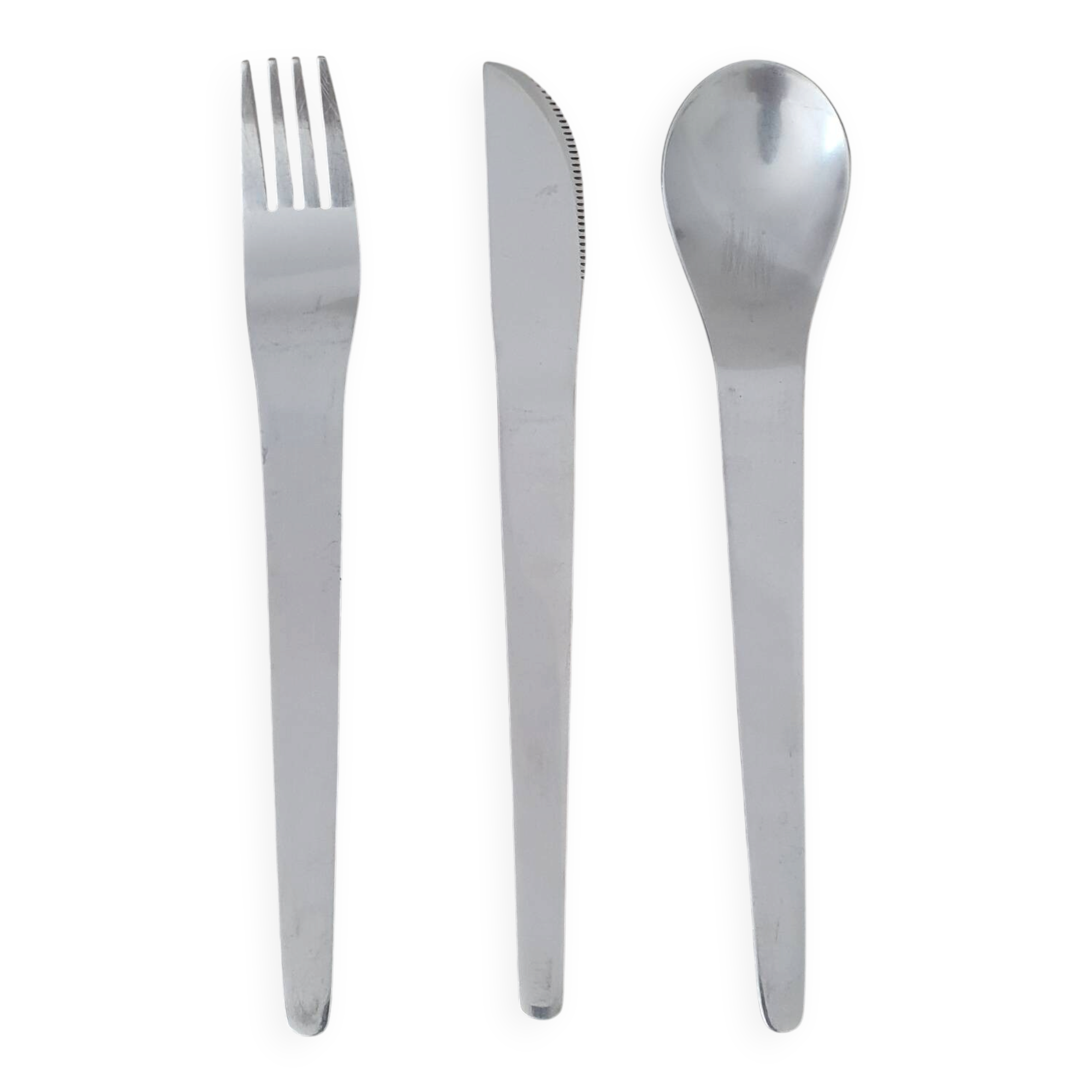 Set of 3 stainless steel cutlery Space Age
