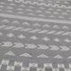 Hand-made grey and white wool rug 138x72cm