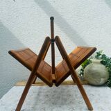 Foldable Bamboo Magazine Rack