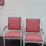 Paire de fauteuils style Louis XVI