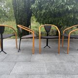 Set of 4 Tacchi chairs by Toshiyuki Kita Japan 80s